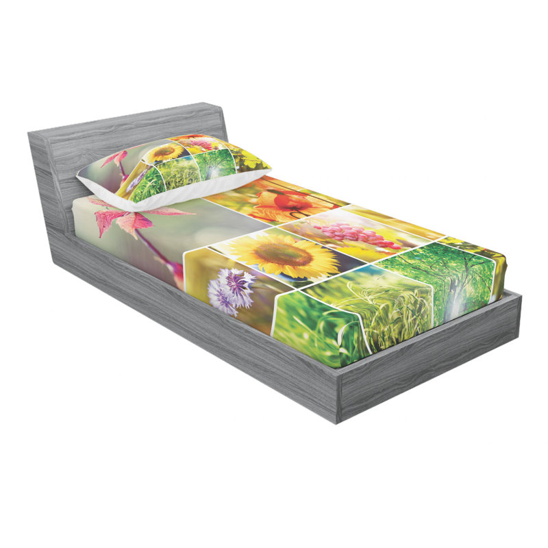 Microfiber Sheet Set, Twin Sheet Set with Fitted Sheet