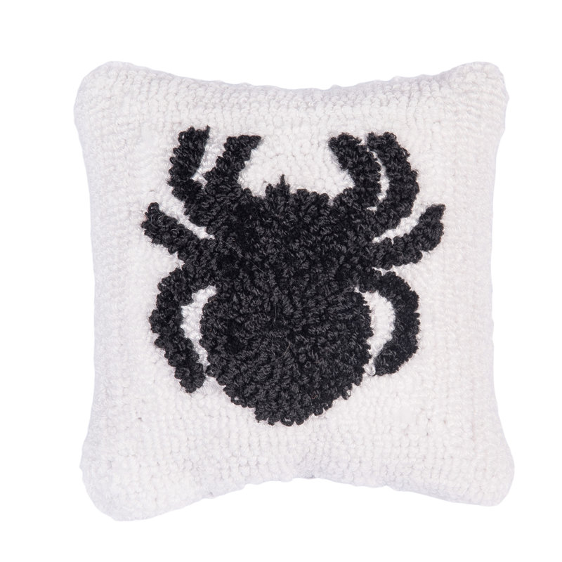 Spider Hooked Halloween Throw Pillow