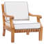 Teak Deep Seating Patio Chair with Cushions