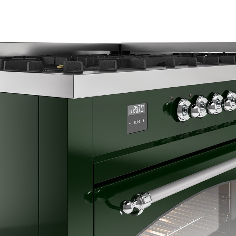 ILVE Nostalgie II 60 Dual Fuel Range, 9 Burners, Griddle, Graphite Matte/Copper, Natural Gas