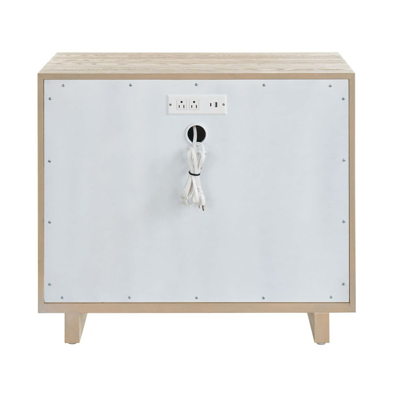 Modern 3 - Drawer Nightstand, Gray