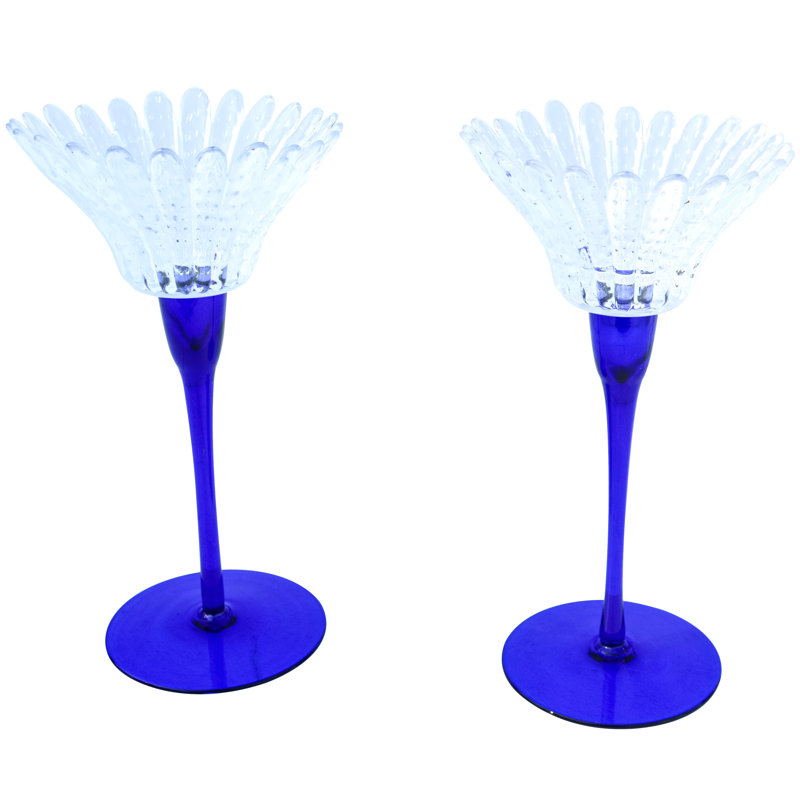 Ensemble de porte-votives en cristal 2 pièces