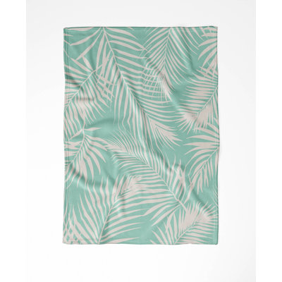 Couverture en velours de coton Waving Palms