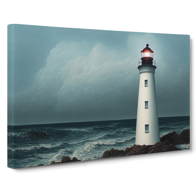 Compelling Lighthouse - Wrapped Canvas, 40cm H x 60cm W x 3cm D