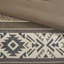Édredon double / grand avec 5 pièces à rayures et coussins décoratifs, brun. Tissu, oreillers lavables à la machine en microfibre-122455652