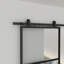 Porte de grange coulissante en verre JUBEST avec quincaillerie d'installation (fermeture en douceur incluse)-71523098-92910832