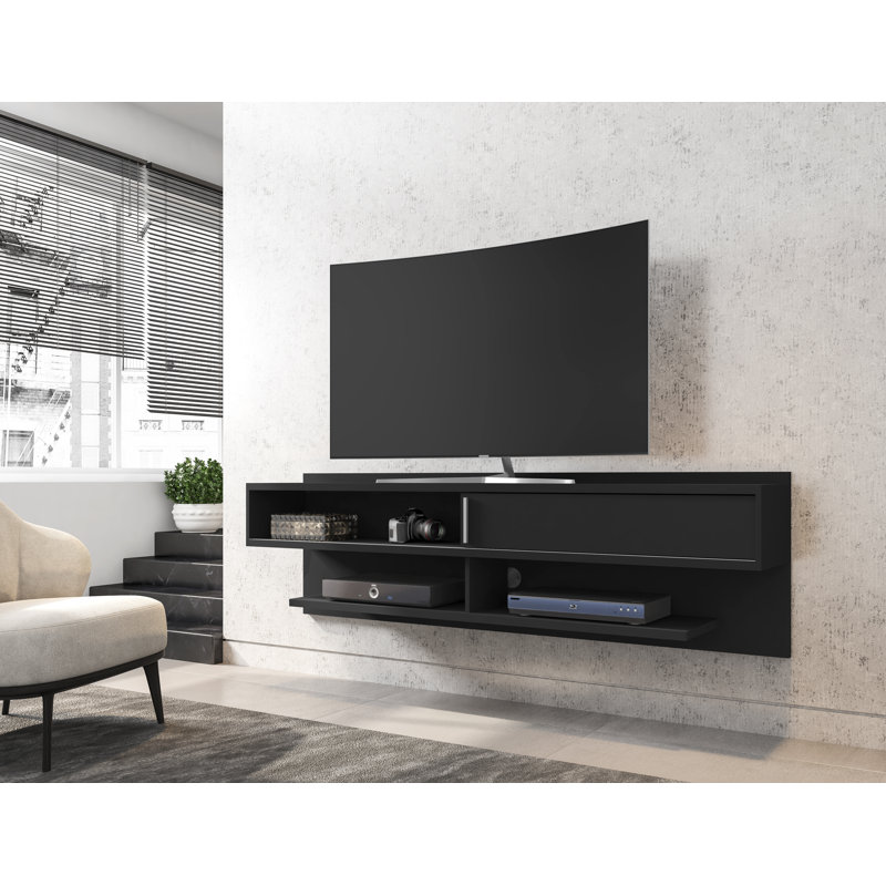 Gordan Floating TV Stand for TVs up to 60", Black