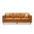 85" Faux Leather Square Arm Sofa-601280422