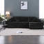 Canapés modulaires sans assemblage, sectionnel en velours côtelé de 272 cm, canapé moderne noir nuage-649099526