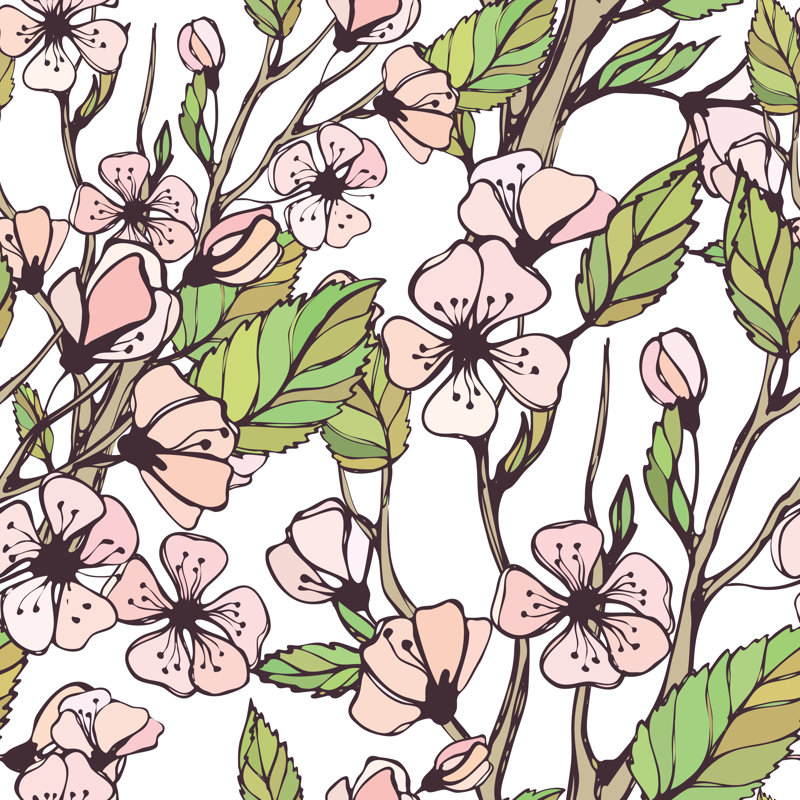 Blossoming Spring Branch 1 Piece Wrapped Canvas Wall Art, 122cm H x 122cm W