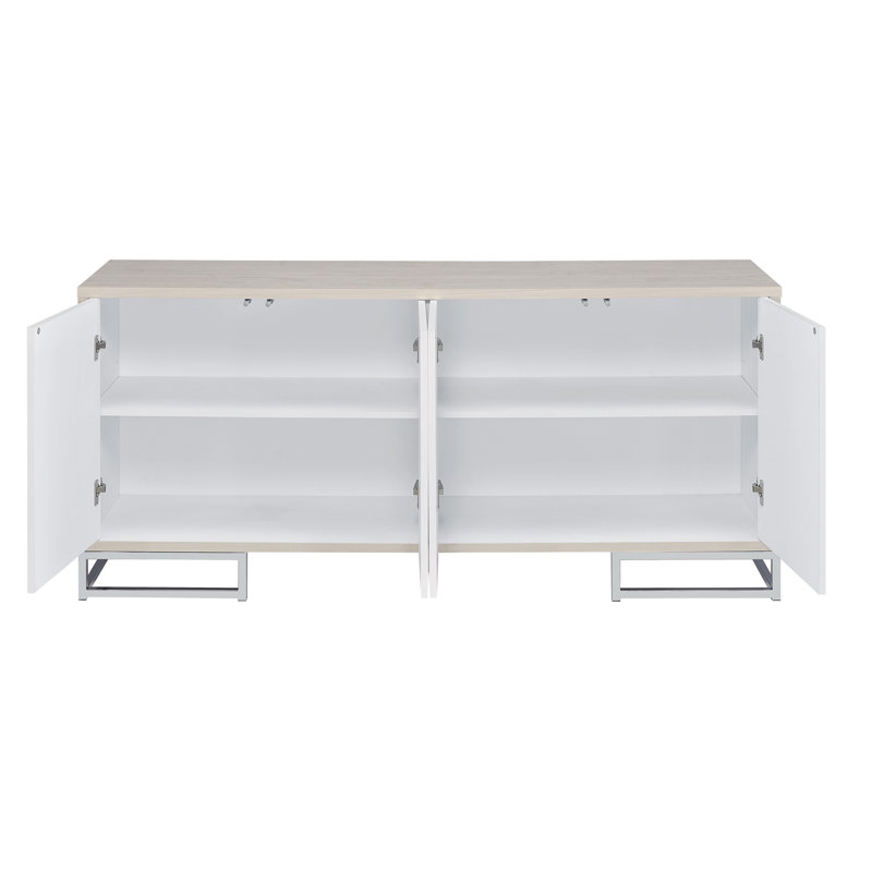 Console Liam Blue Marble Paint & Chrome