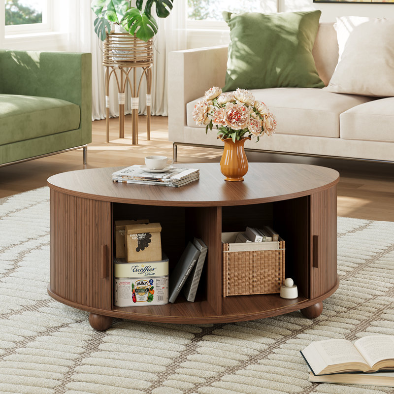 Table d'appoint moderne Mid Century, Noyer