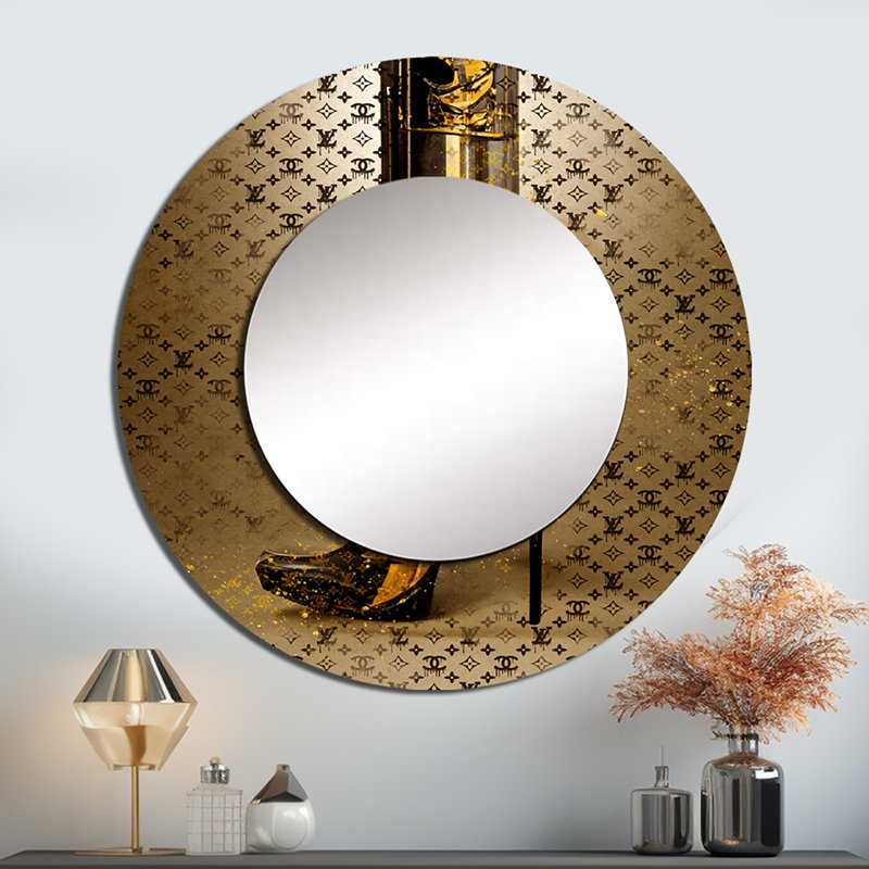 Décoration de luxe Bionic Heel I - Miroir rond Fashion Fashion_MTMIR55016, 23 po x 23 po