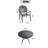 7-Piece Cast Aluminum Patio Furniture Set With Black Frame And Red Seat Cushions-1907296604