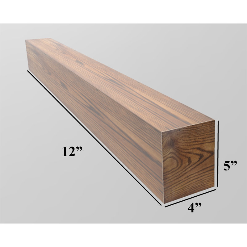 Tyringham Kemble Solid Oak Floating Shelf, 5" H x 12" W x 4" D