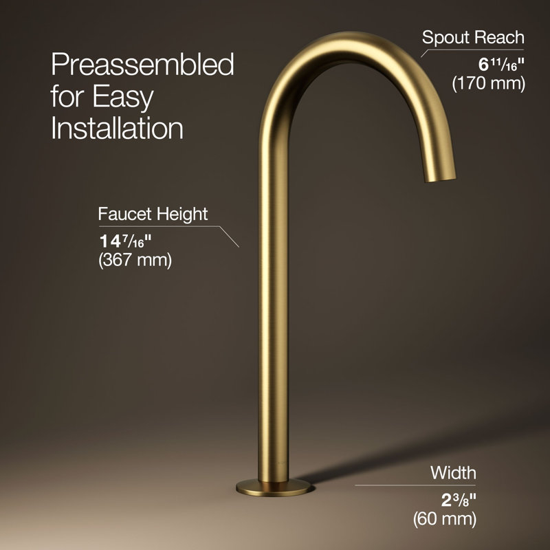 Components Bathroom Sink Spout With Tube Design