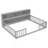 Full Floor Bed With Side Bookcase,Shelves,Guardrails,Grey-1057717132