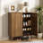 Modern 5-Tier 20 Pair Shoe Storage Cabinet With Adjustable Shelves - Textured Fluted Design, Moisture-Resistant For Entryway & Bathroom-1547952105