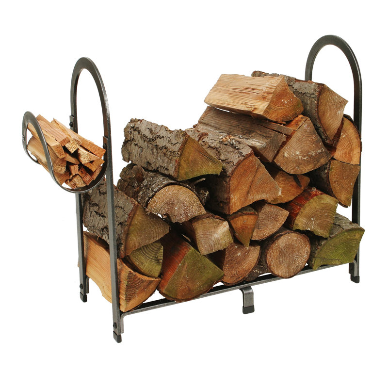 Handcrafted Arch Fireplace Log Rack