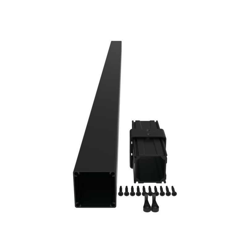 Ensemble d'extension de poteau Versarail, Noir mat