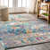 Lathan Bohemian FLAIR Boho Vintage Medallion Navy/Cream Rug