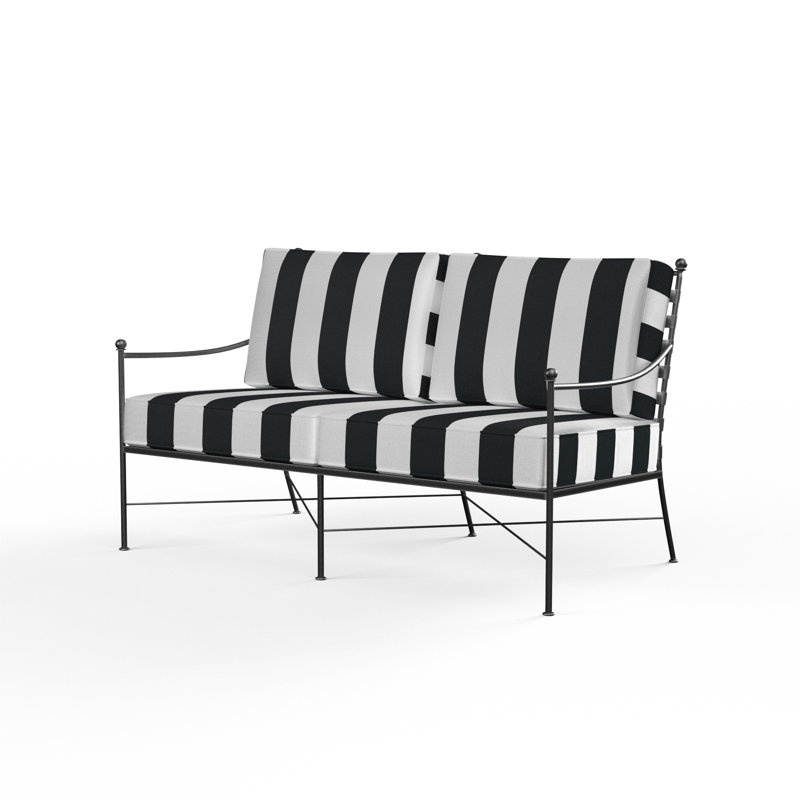 Provence Outdoor 2 - Seat Loveseat, Cabana Classic Striped Sunbrella®