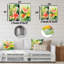 Summertime pastèque fruit IV - fruits, ensemble de 3 impressions sur métal-1848469584