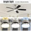Ventilateur de plafond moderne à 5 pales avec lumière DEL et télécommande Derick-369074901-381123692