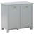 Tilt-Out Laundry Sorter Cabinet, Bathroom Storage Organizer With Two-Compartment Tilt-Out Hamper, Gray