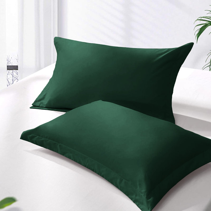 300TC Microfiber Duvet Cover Set – Reversible Luxury 3-Piece, Emerald, Single Duvet Cover + 1 Standard Pillowcase
