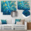 «Blue and Green Peacock Feather Collage I», reproduction d'art moderne en métal, art mural en métal paon-1880307911