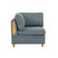 Canapé modulaire moderne avec siège épuré: tissu gris acier, 8 pièces, couleur: canapé, bois