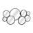 Solaz Multi Panel Round Wall Mirror | Black |