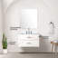 Ensemble de meuble-lavabo simple l 30 po x P 22 po, miroir 28 po et robinet chromé Castor-104785186-112863267