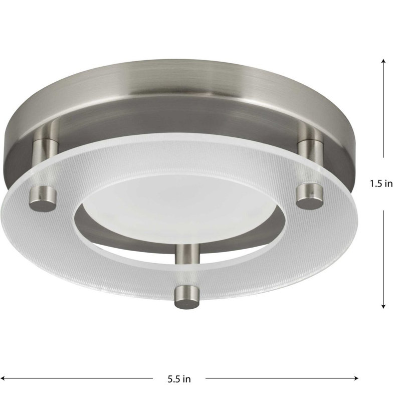 Plafonnier encastré d'extérieur Bolger 1, Nickel brossé