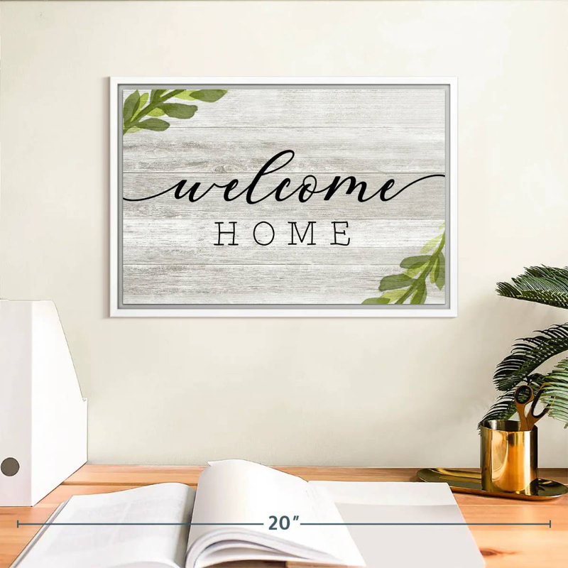 Plaque murale rustique, Cadre flottant blanc, 13 po x 9 po