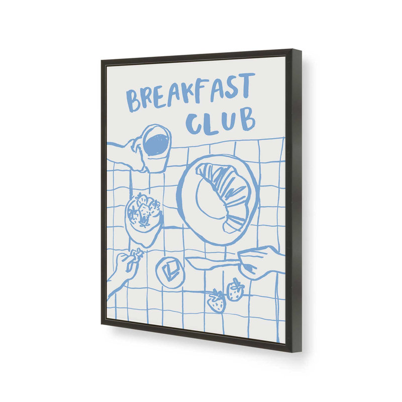 «Breakfast Doodles III White» par Jenaya Jackson, reproduction d'art, L 18 po x H 24 po, Noir, Impression encadrée