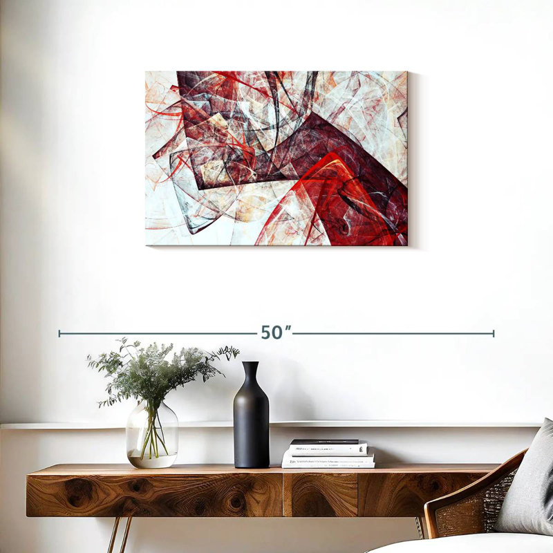 Avery Scarlet - abstrait dynamique, H 20 po x l 30 po