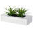 4.1 " H Faux Onion Grass in Solid Wood Planter