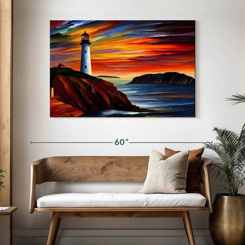 Picturesque lighthouse Aletra, H 32 po x l 48 po