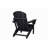HDPE Folding Adirondack Chair With Dual Cup Holder - Composite Adirondack Chair With Wood Texture- Black-168857610