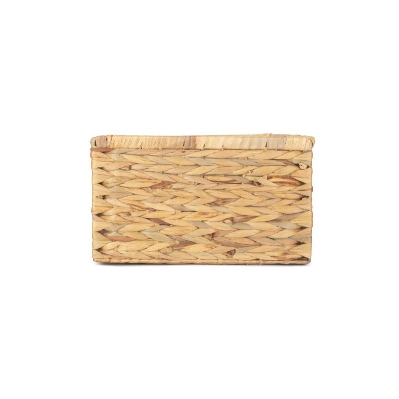 Wicker Water Hyacinth Storage Basket, 20cm H x 34cm W x 26cm D