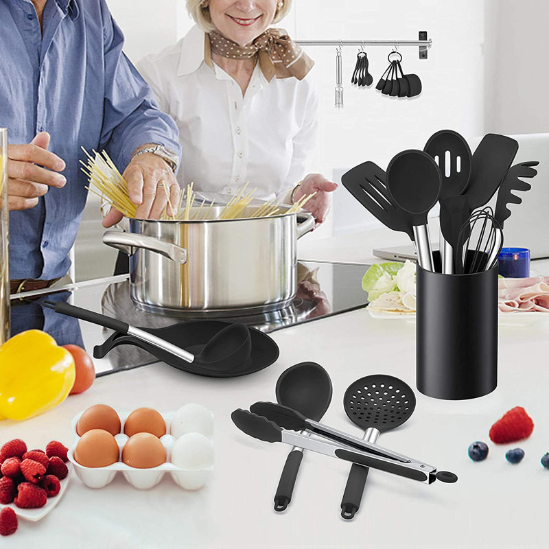 Ensemble d'ustensiles de cuisine, Noir
