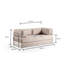 Canapé-lit polyvalent 2 places, couleur crème, 78,7 po x 39,4 po x 31,5 po | Structure entièrement en mousse avec 28 mousses en mousse à densité moyenne | Tissu 100% polyester, nettoyage à sec | Pieds thermolaqués en métal Easy-Move pour des configurations illimitées-1421698010-1421698011-1421698015