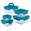 Leak-Proof Nestable Square 5 Container Food Storage Set