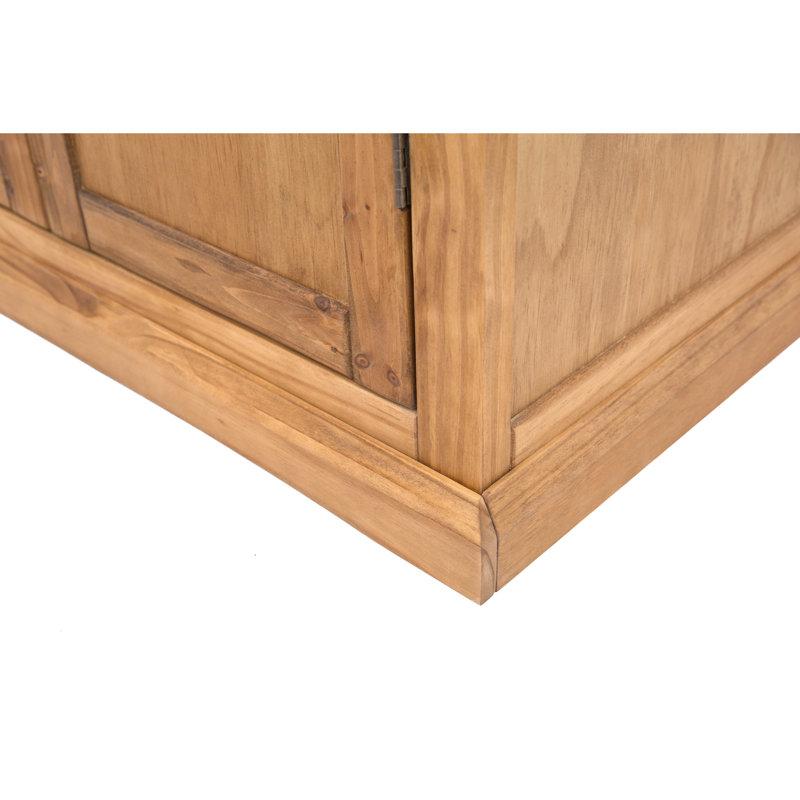 Otsego 2 Door Solid + Manufactured Wood Wardrobe, Waxed