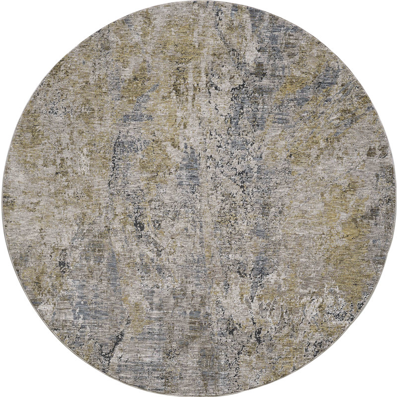 Geometric Indoor Rug, Round 7'10"