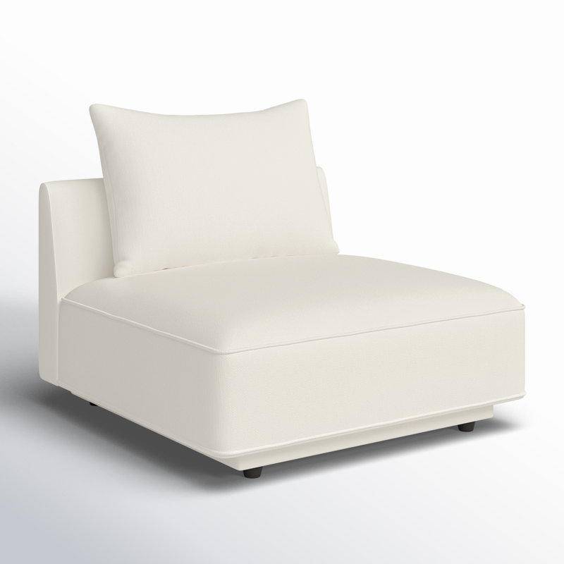 ROSELLO SLIPPER CHAIR, Novax White Boucle, 30" H x 37.75" W x 37.75" D, No