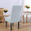 Chaises de salle à manger rembourrées modernes, polyester bleu clair, style épuré pour la maison