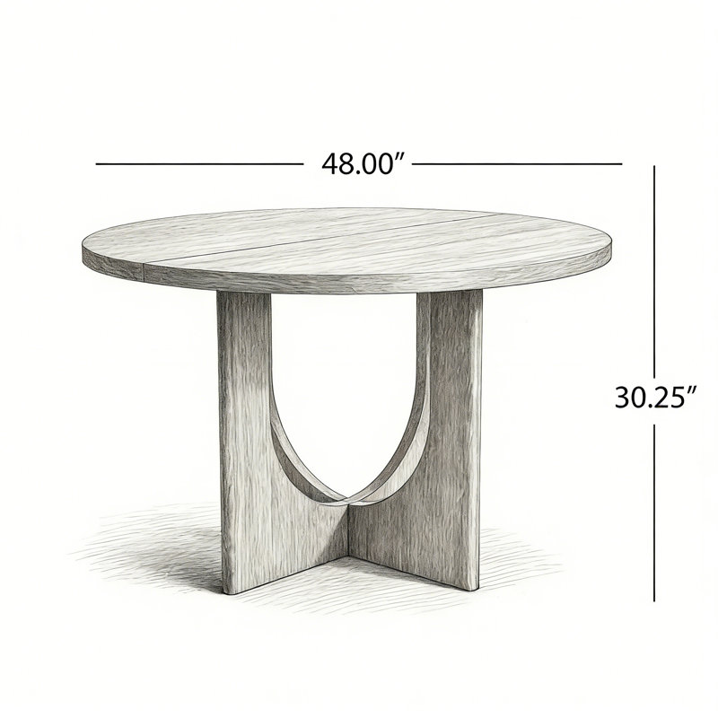 Table de salle à manger 48 ", Noyer